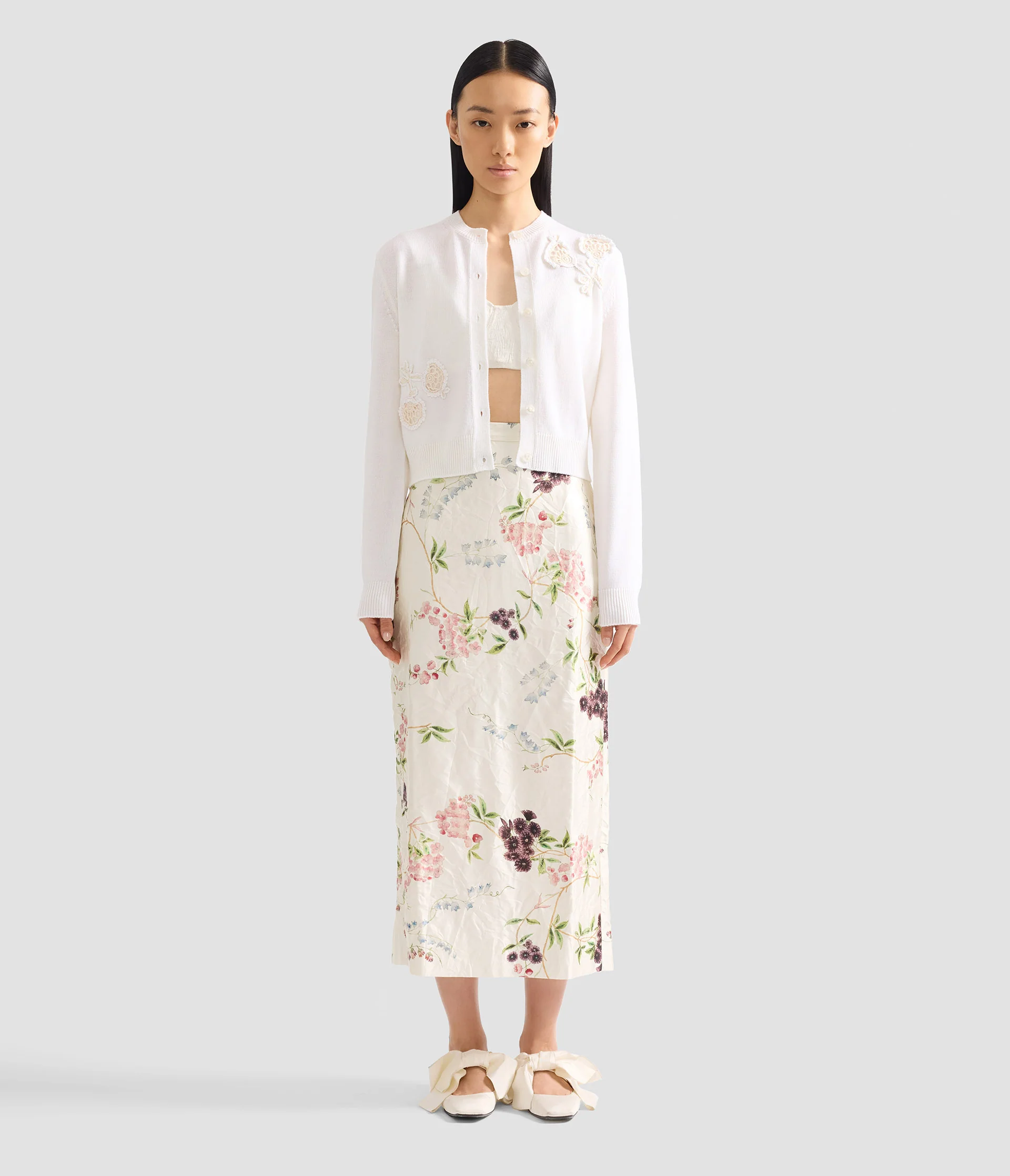 Appliqué Merino Wool Cardigan - Image 4
