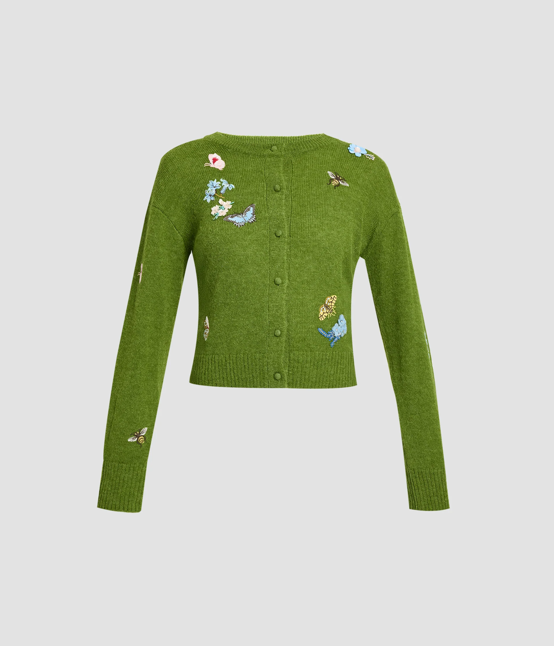 Embellished Crew Neck Cardigan
