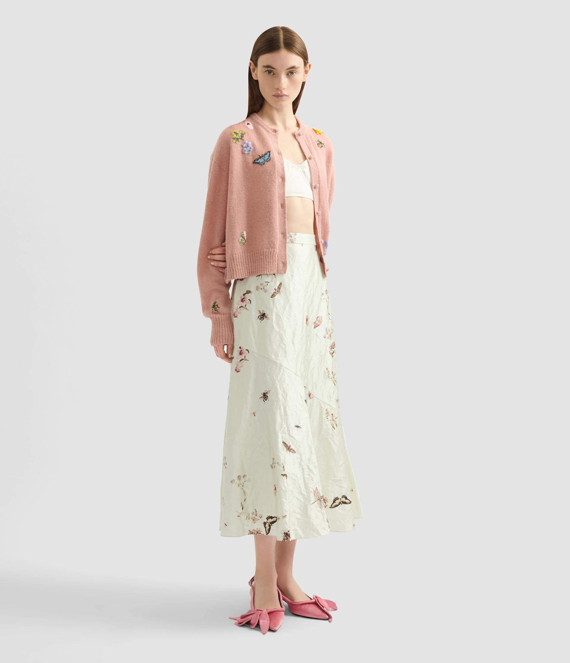 Embellished Crew Neck Cardigan - Image 2