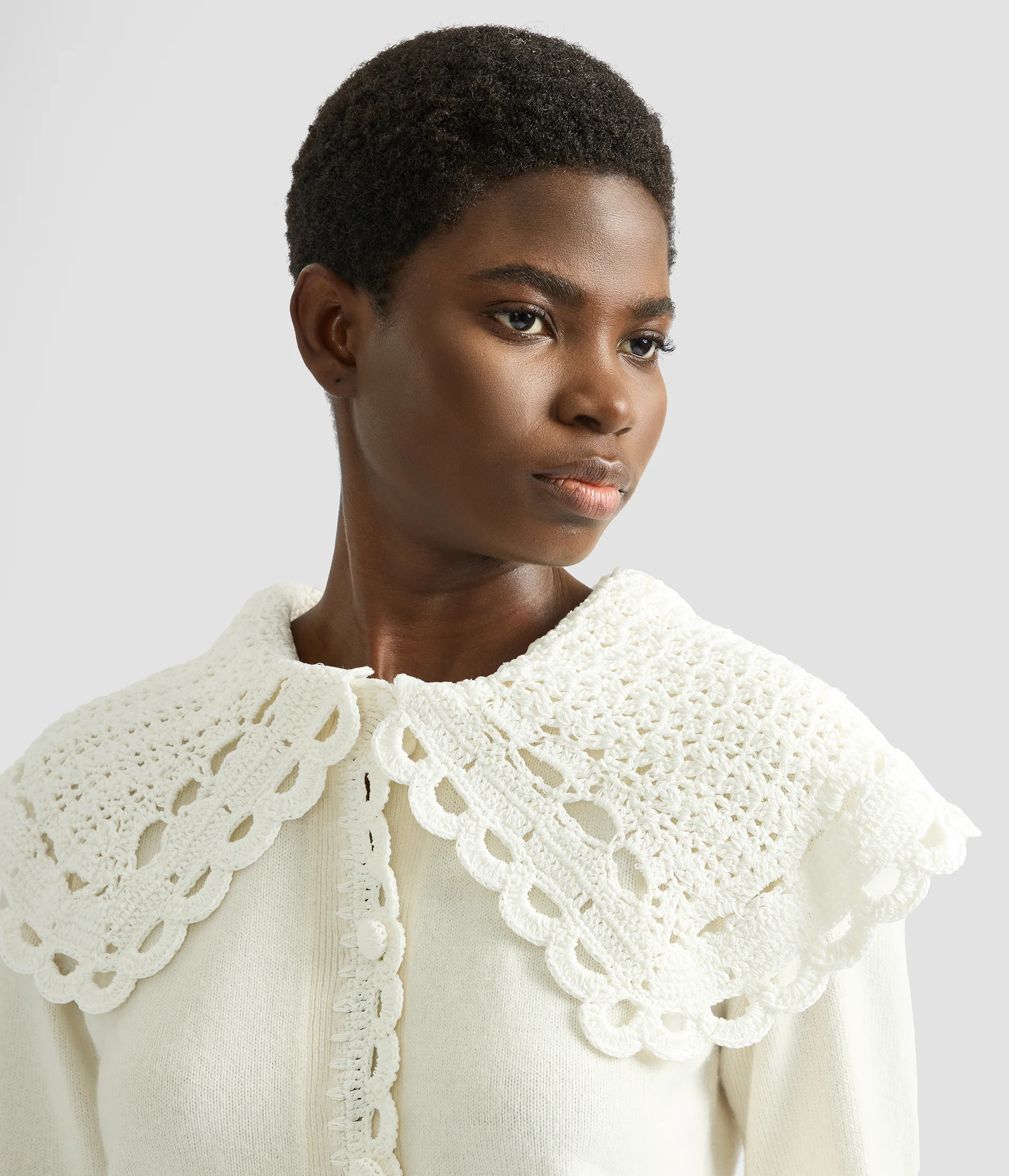 Crew Neck Cardigan - Image 4
