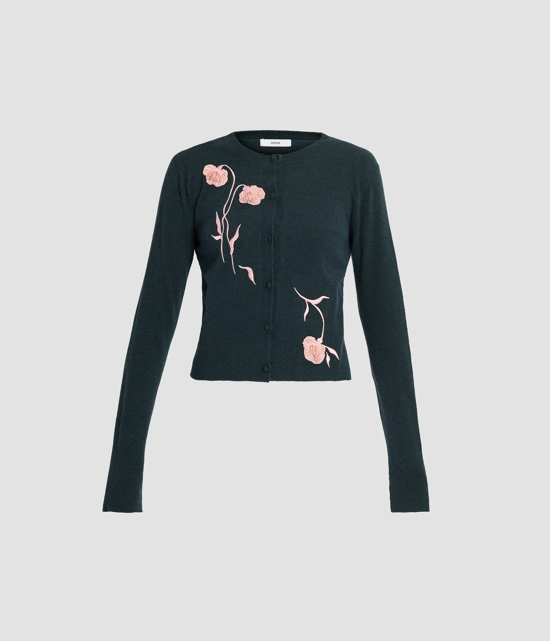 Embroidered Fitted Cardigan