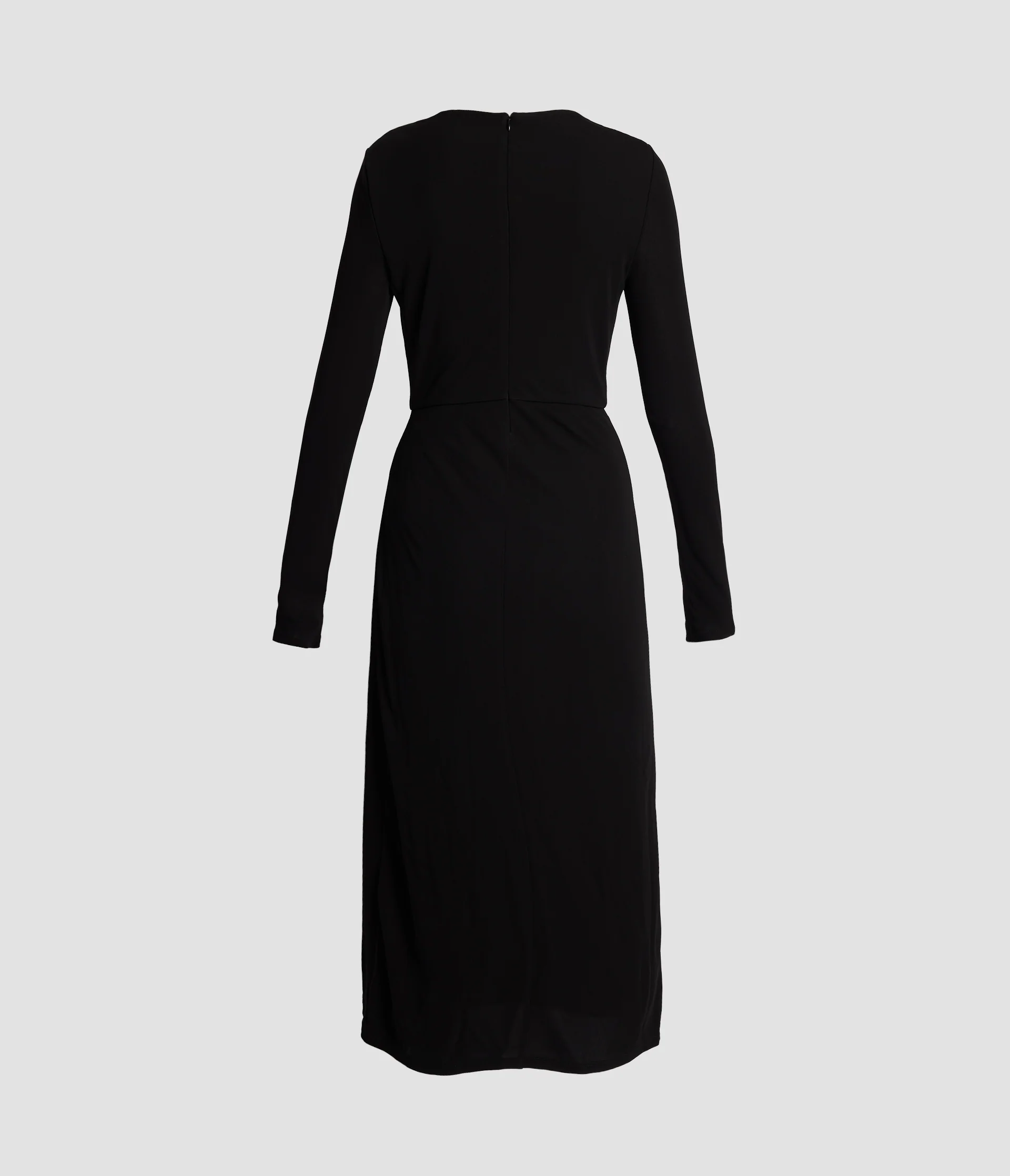 Embroidered Jersey Long Sleeve Midi Dress - Image 2