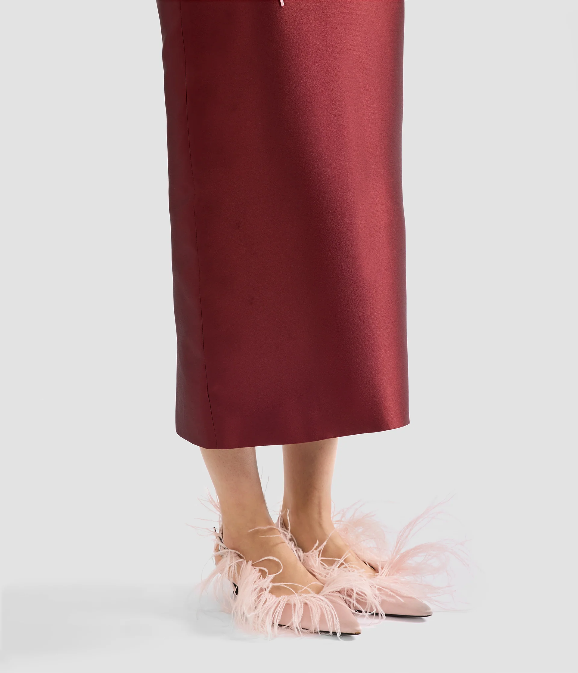 Embroidered Mikado Midi Pencil Skirt - Image 4