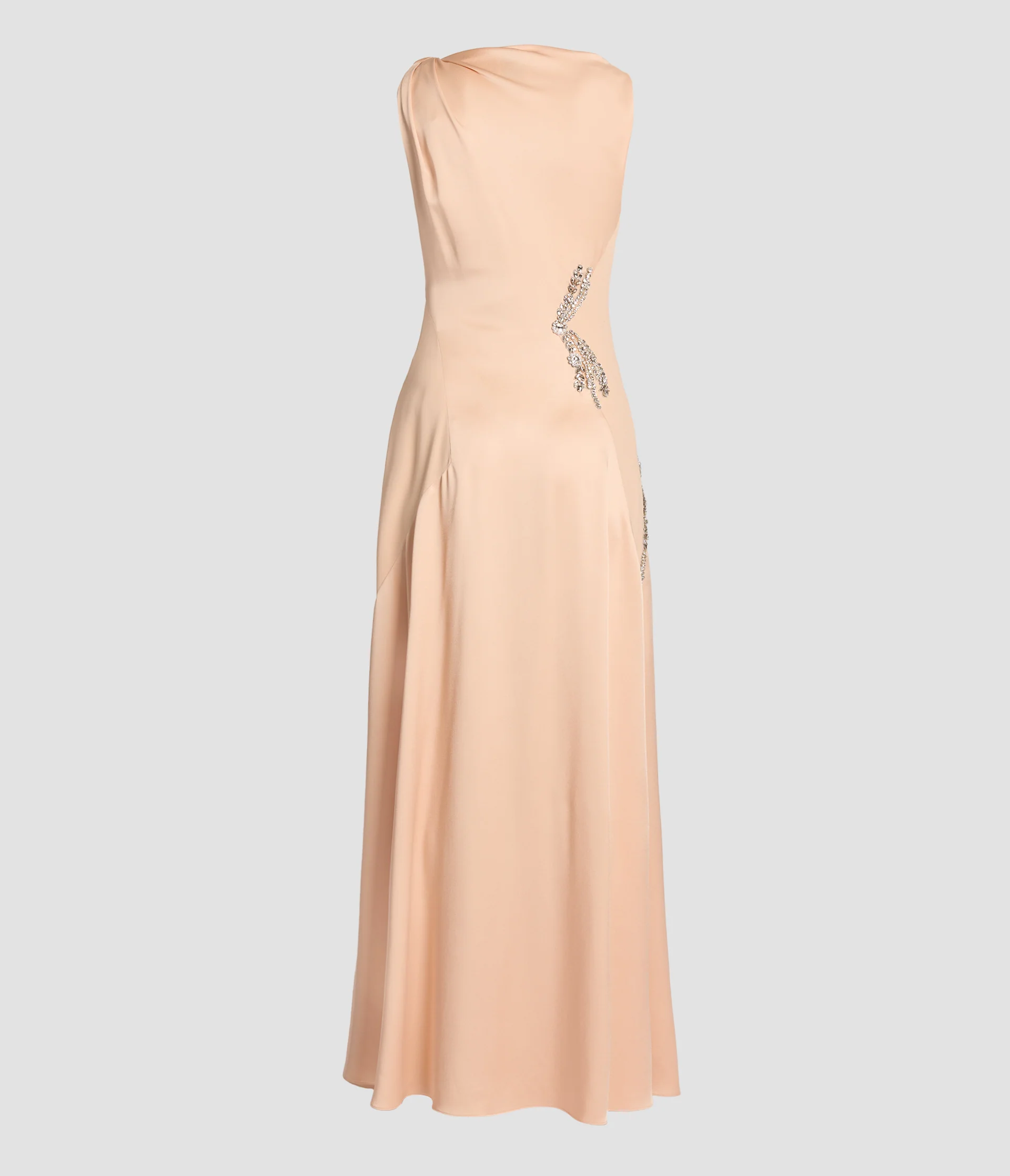 Embroidered Satin Cady Sleeveless Gown - Image 2