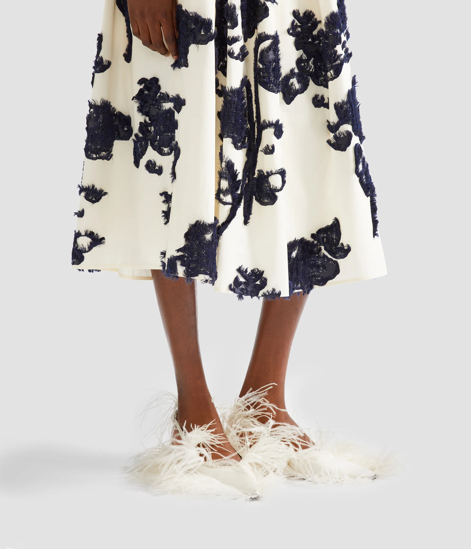 Fil Coupe Poplin Midi Full Skirt - Image 6