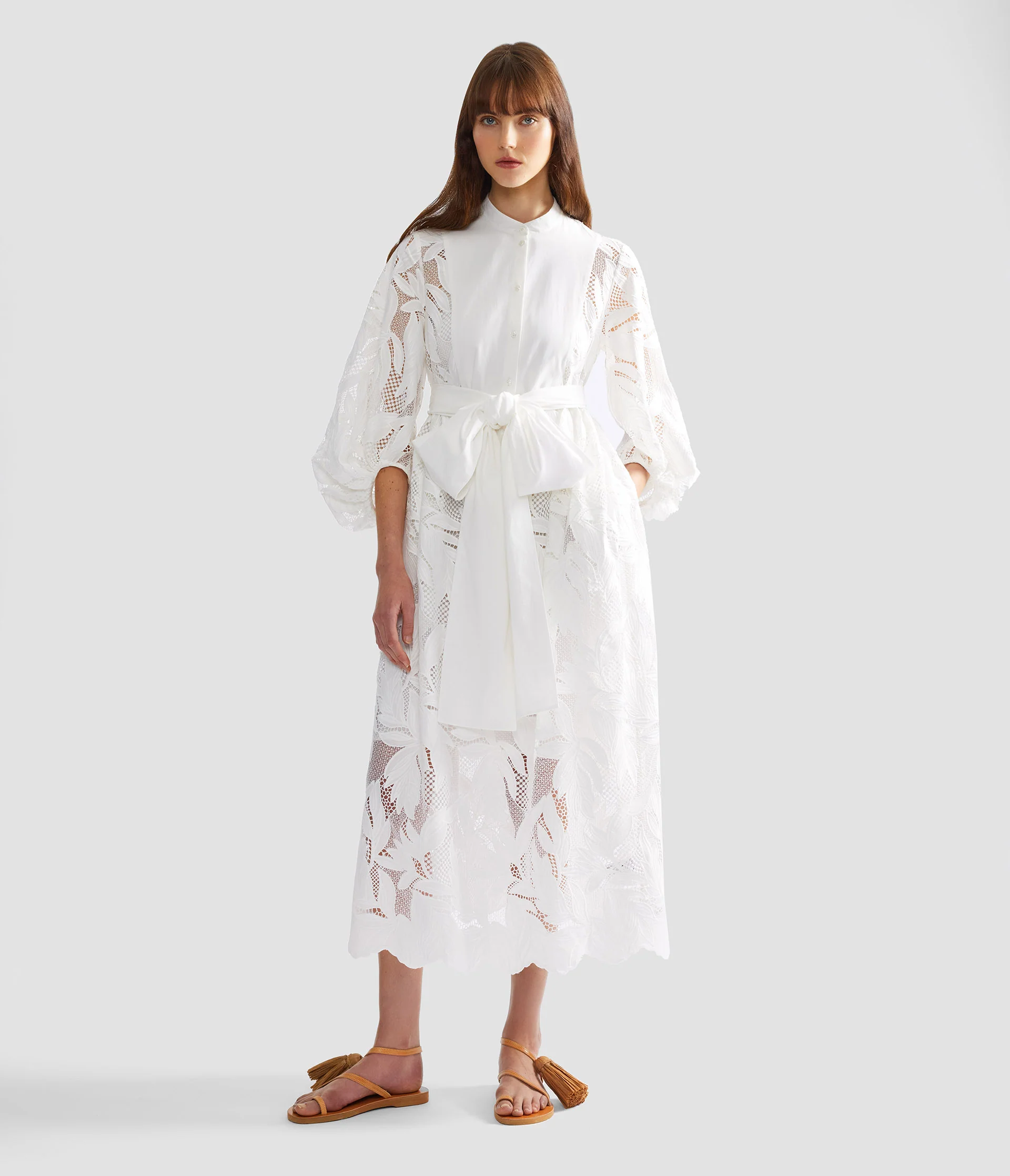 Floral Cutwork Midi Dress - Image 2