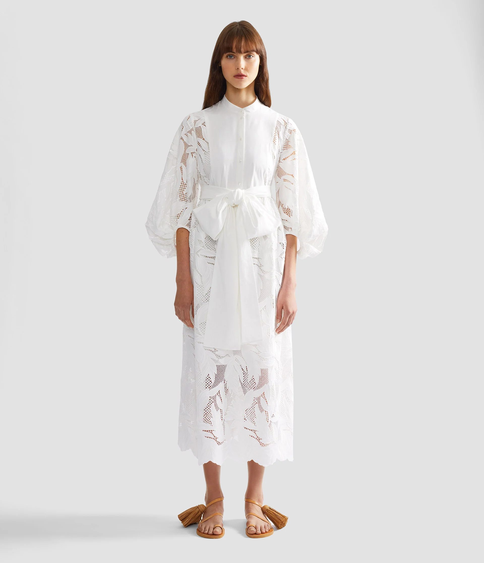 Floral Cutwork Midi Dress - Image 4