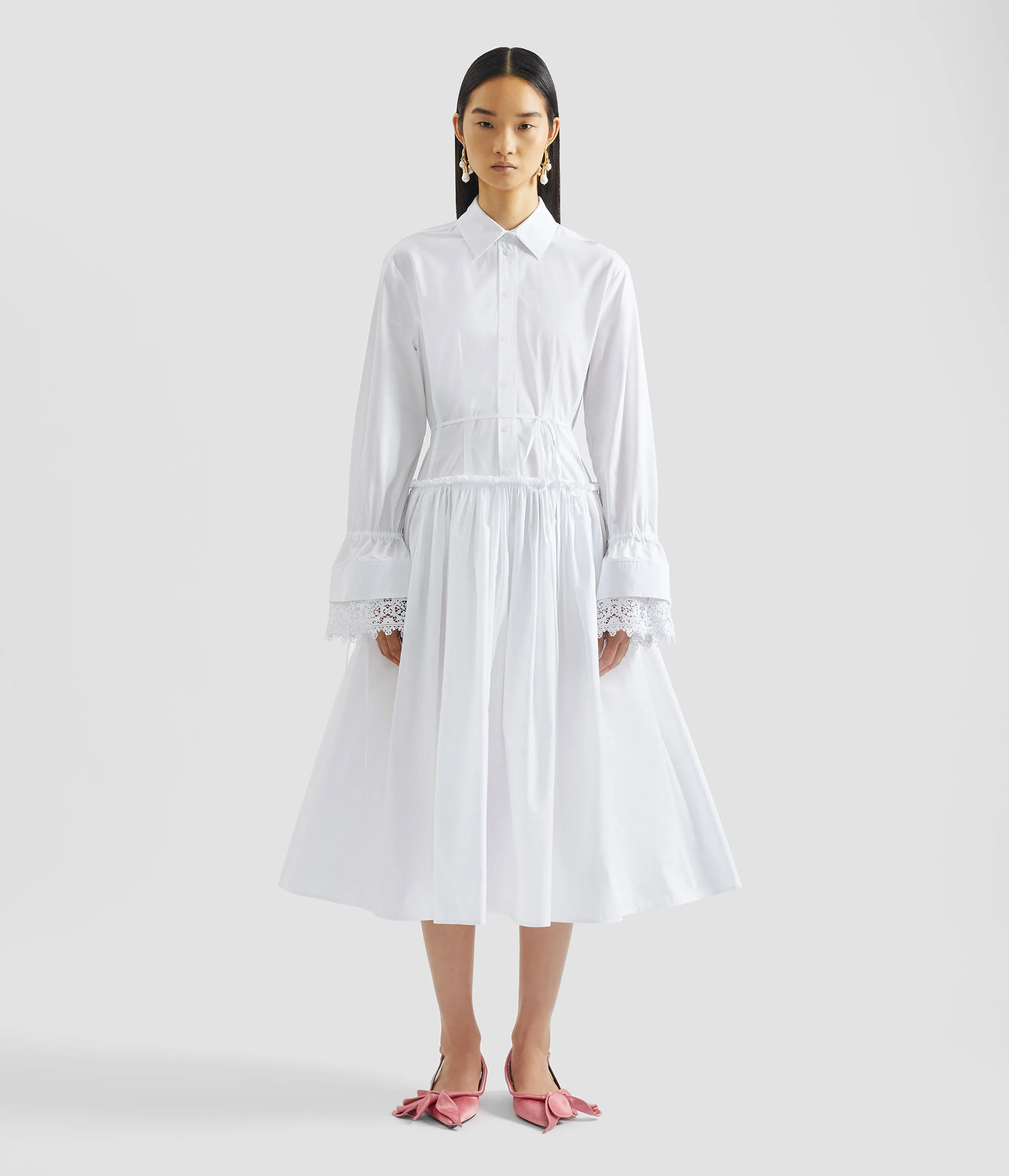 Cotton Poplin Shirt Dress - Image 4