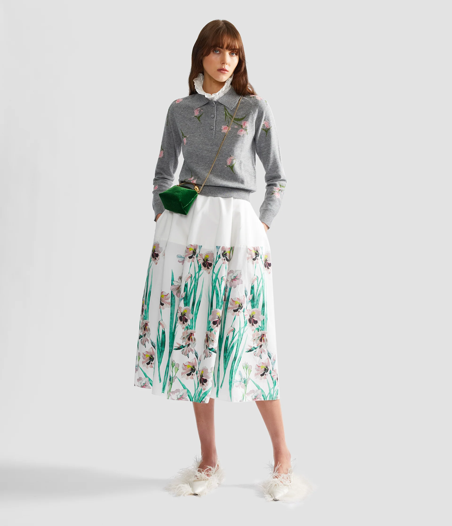 Merino Wool Floral Knit Jumper - Image 2