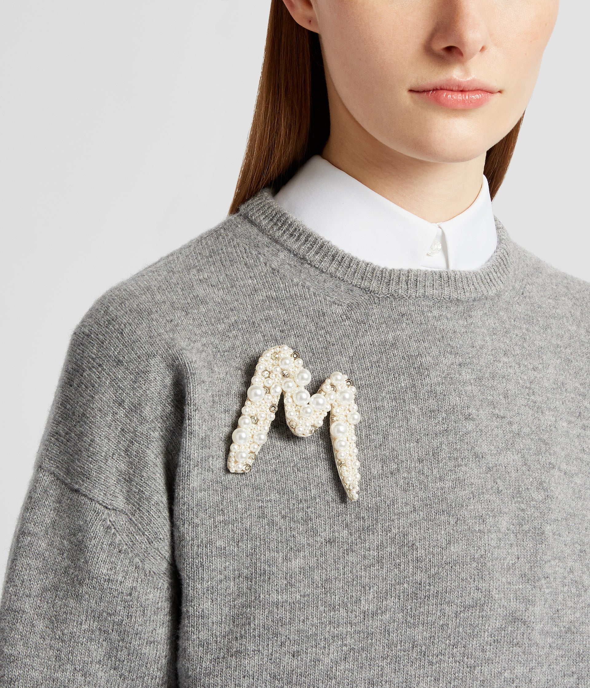 Pearl Alphabet Brooch M - Image 2