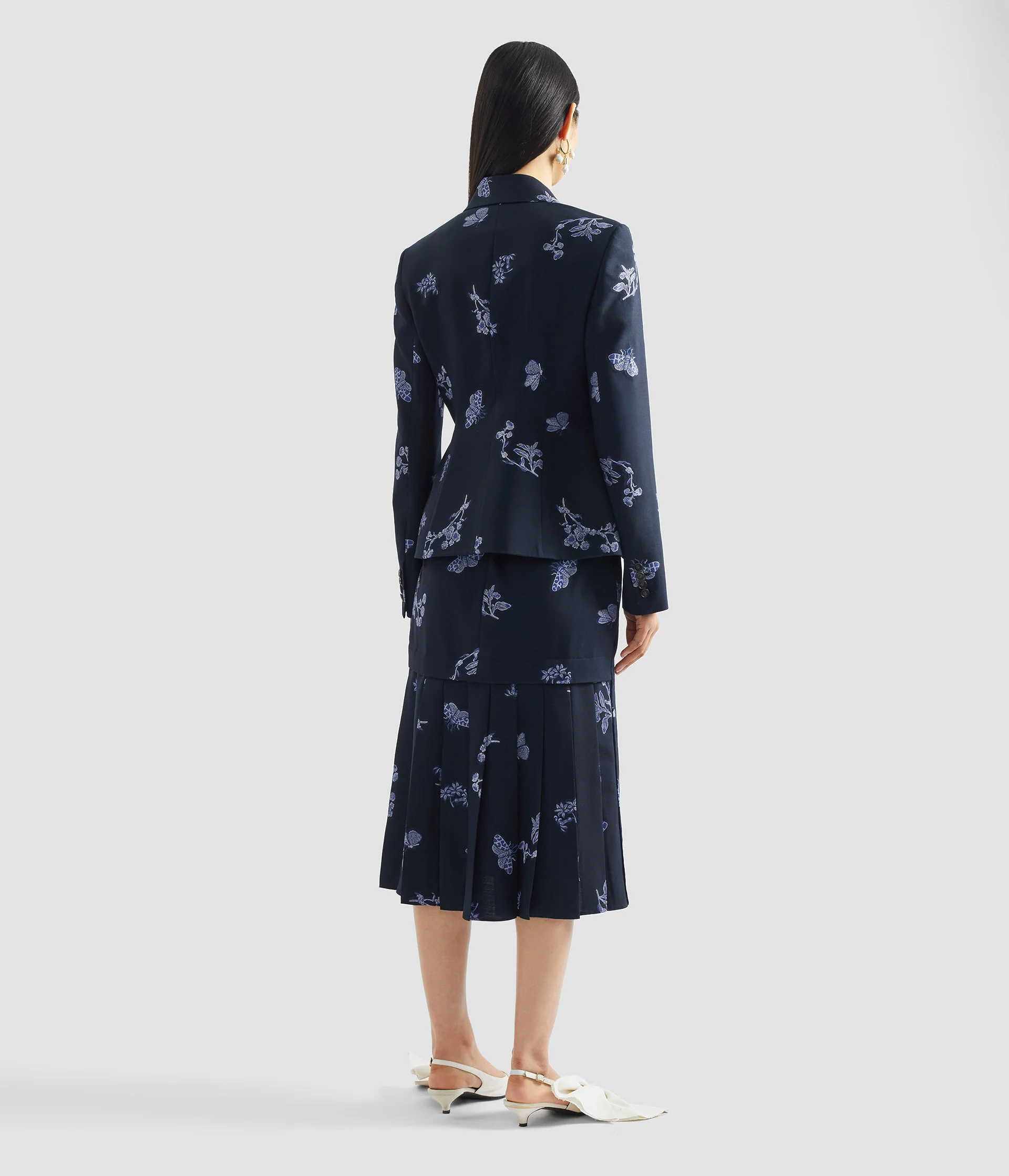Jacquard Pencil Midi Skirt - Image 3
