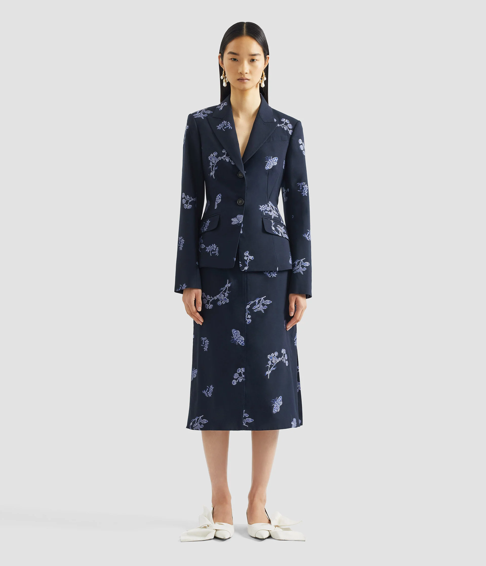 Jacquard Pencil Midi Skirt - Image 4