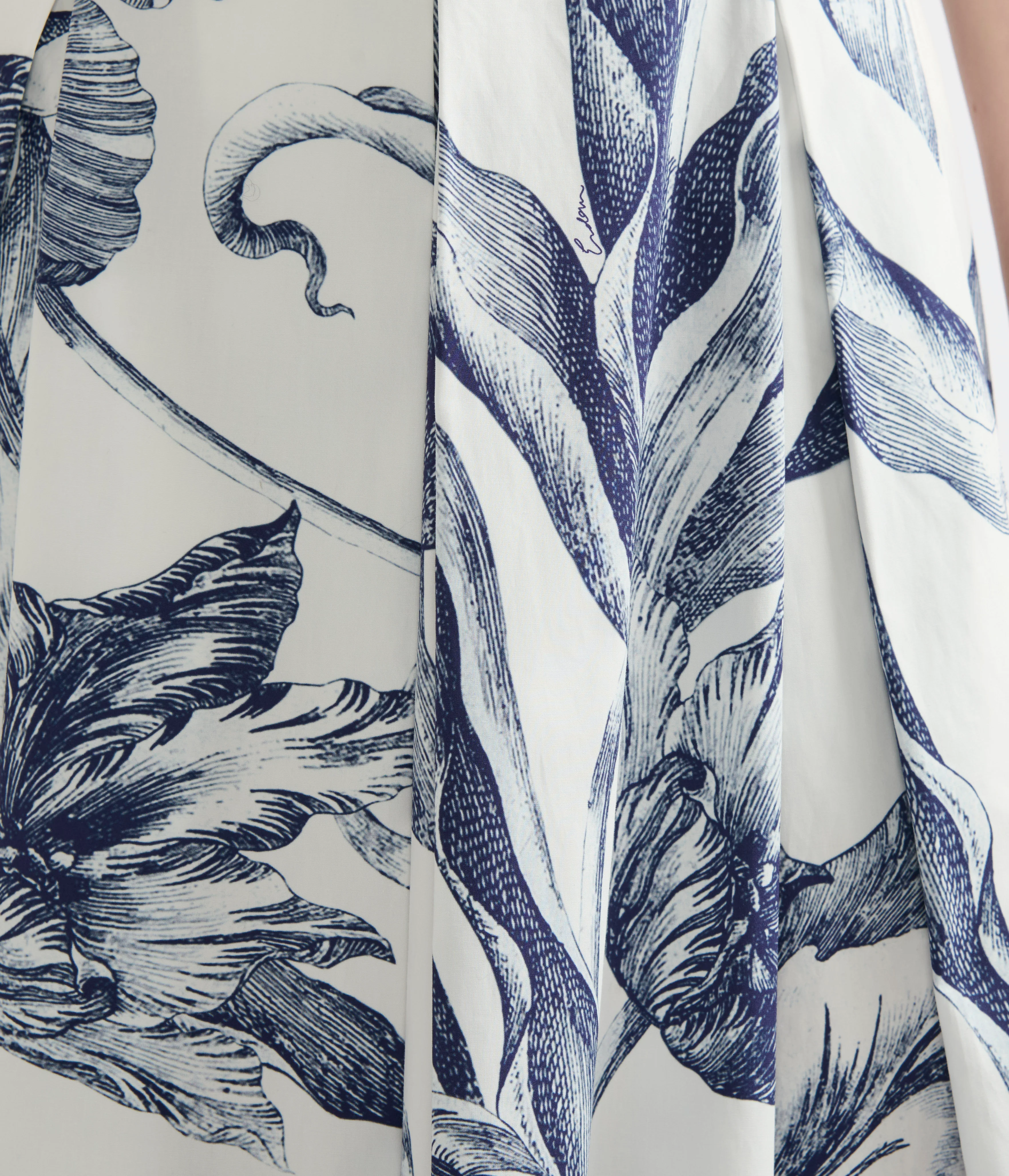 Floral Print Pleated Midi Skirt - Image 5