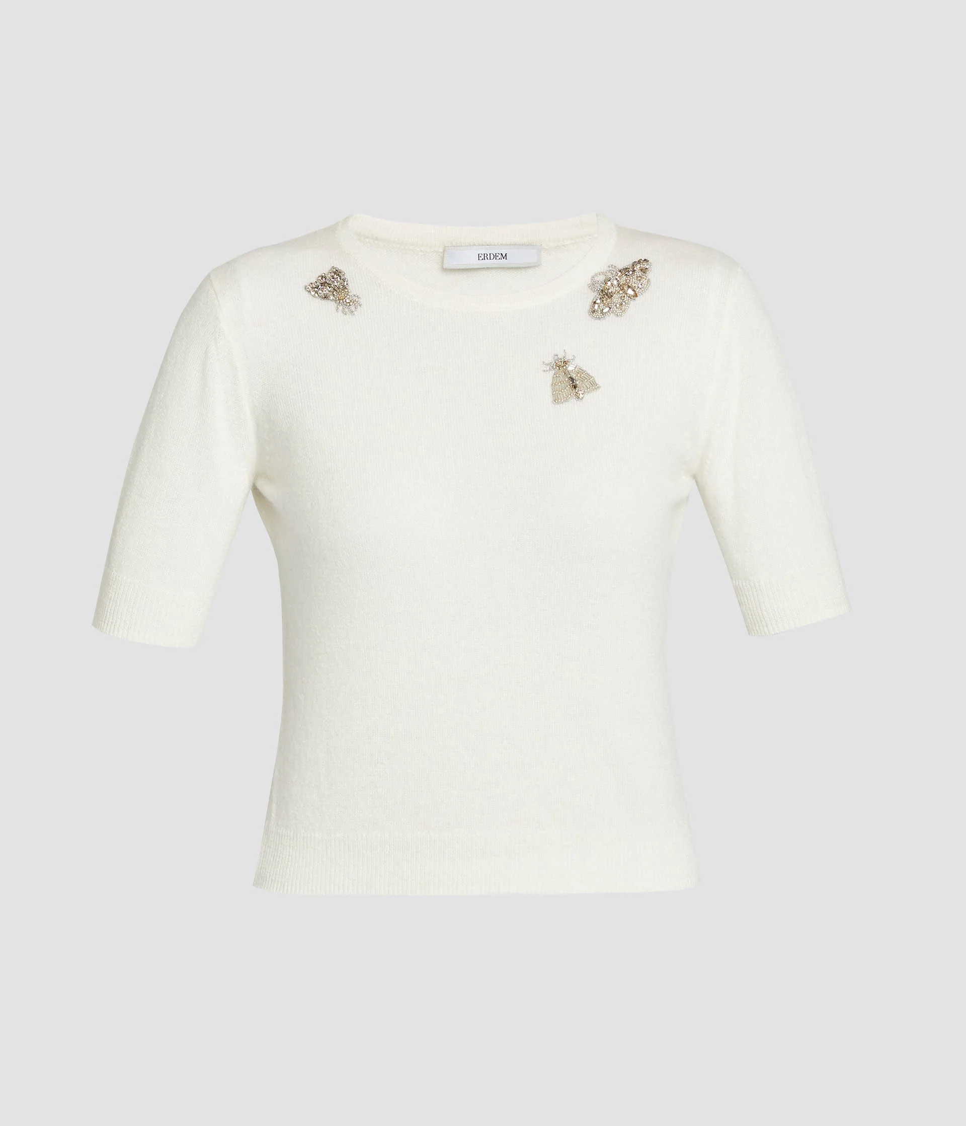 Embellished Short Sleeve Knit Top