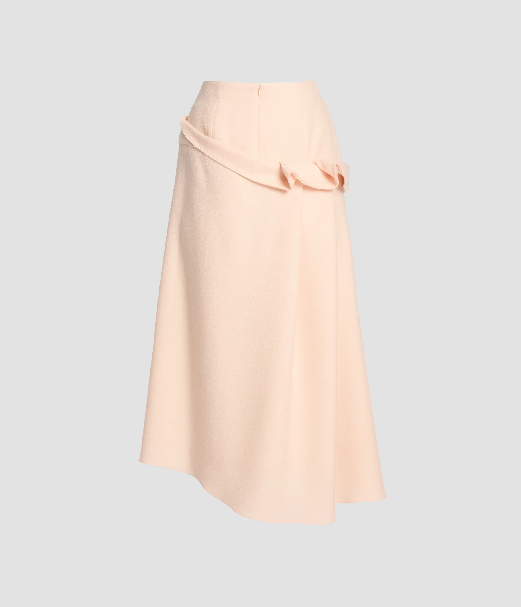 Wool Sable Draped Midi Skirt - Image 2